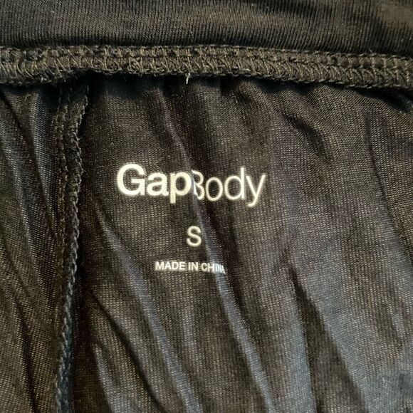 Gap Body Modal Pajama Pants Black Soft Knit White Piping Drawstring S - Picture 4 of 8